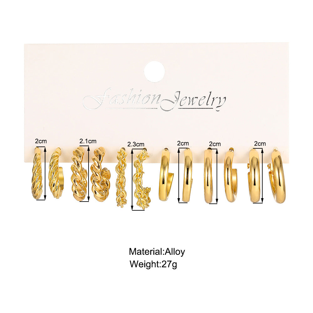 Geometric Square Earring Set