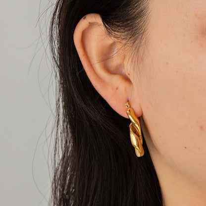 Exaggerated chain earrings