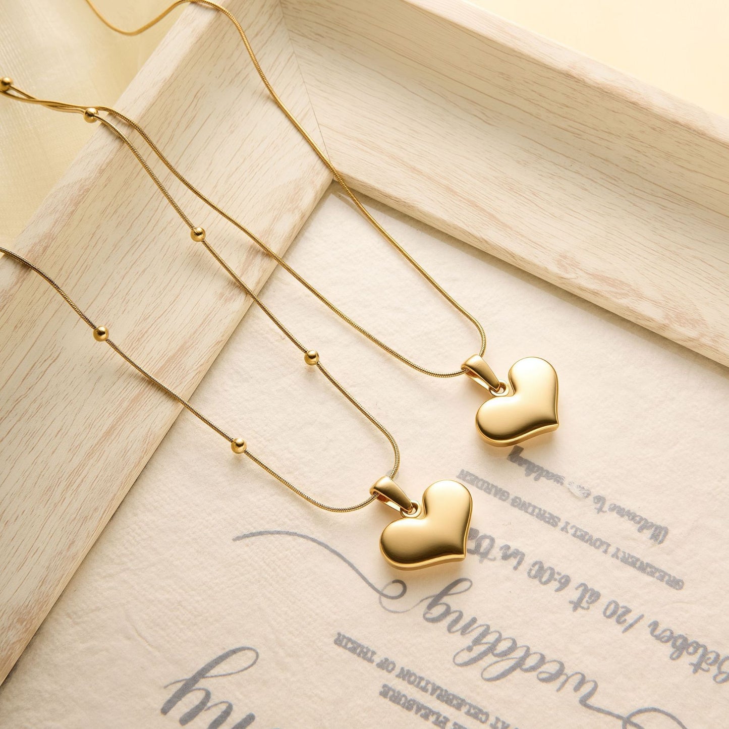 18K Gold Plated Big Heart Necklace