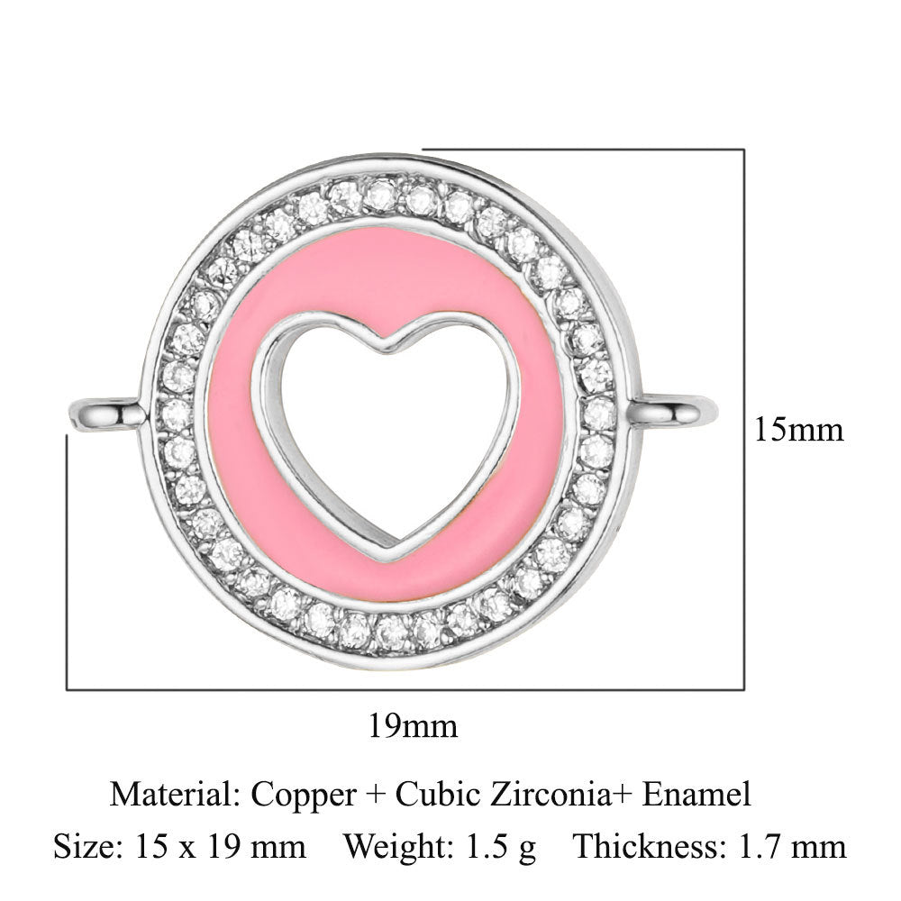 Copper zircon DIY jewelry accessories dripping love