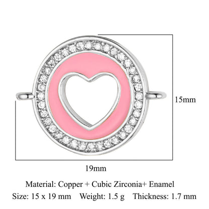 Copper zircon DIY jewelry accessories dripping love