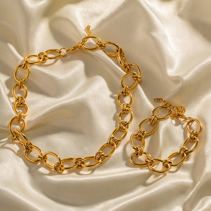 18K Gold Chunky Chain Bracelet