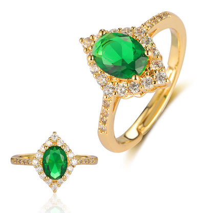 Cross eye zircon ring