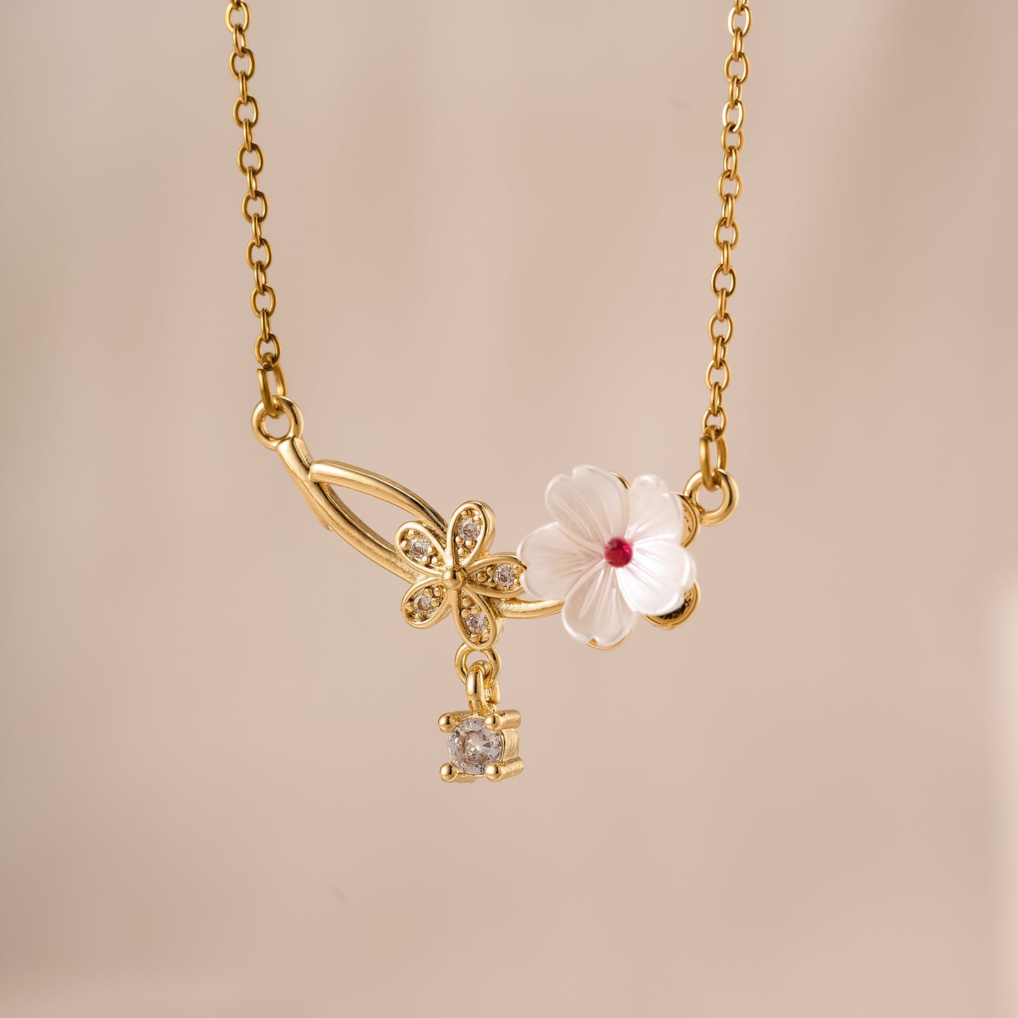Flower Bell Pendant Necklace