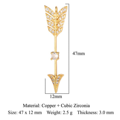 Colgante de cobre y circonita con forma de oso de ojo del diablo 