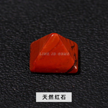 Crystal pyramid ring surface agate jade ring surface