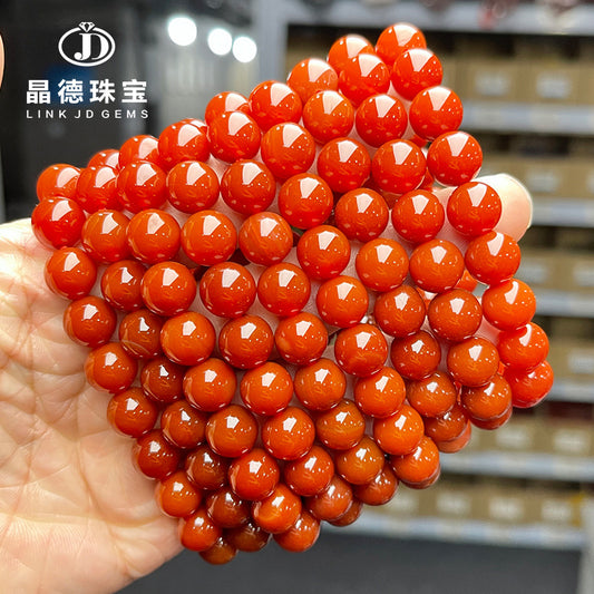 Cherry Red Nanhong Agate Bracelet