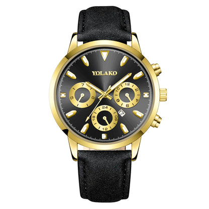 Belt Multicolor Men's Quartz Calendar Watch