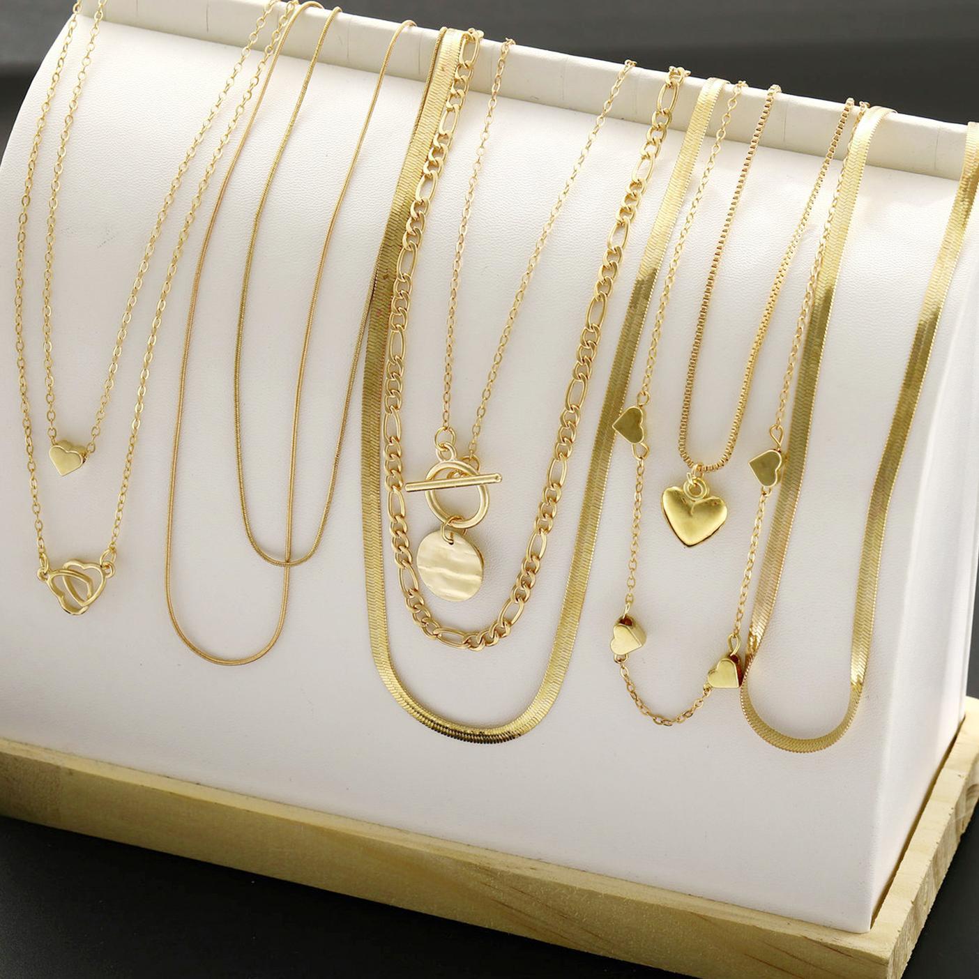 Multi-Layer Love Pendant Necklace Set