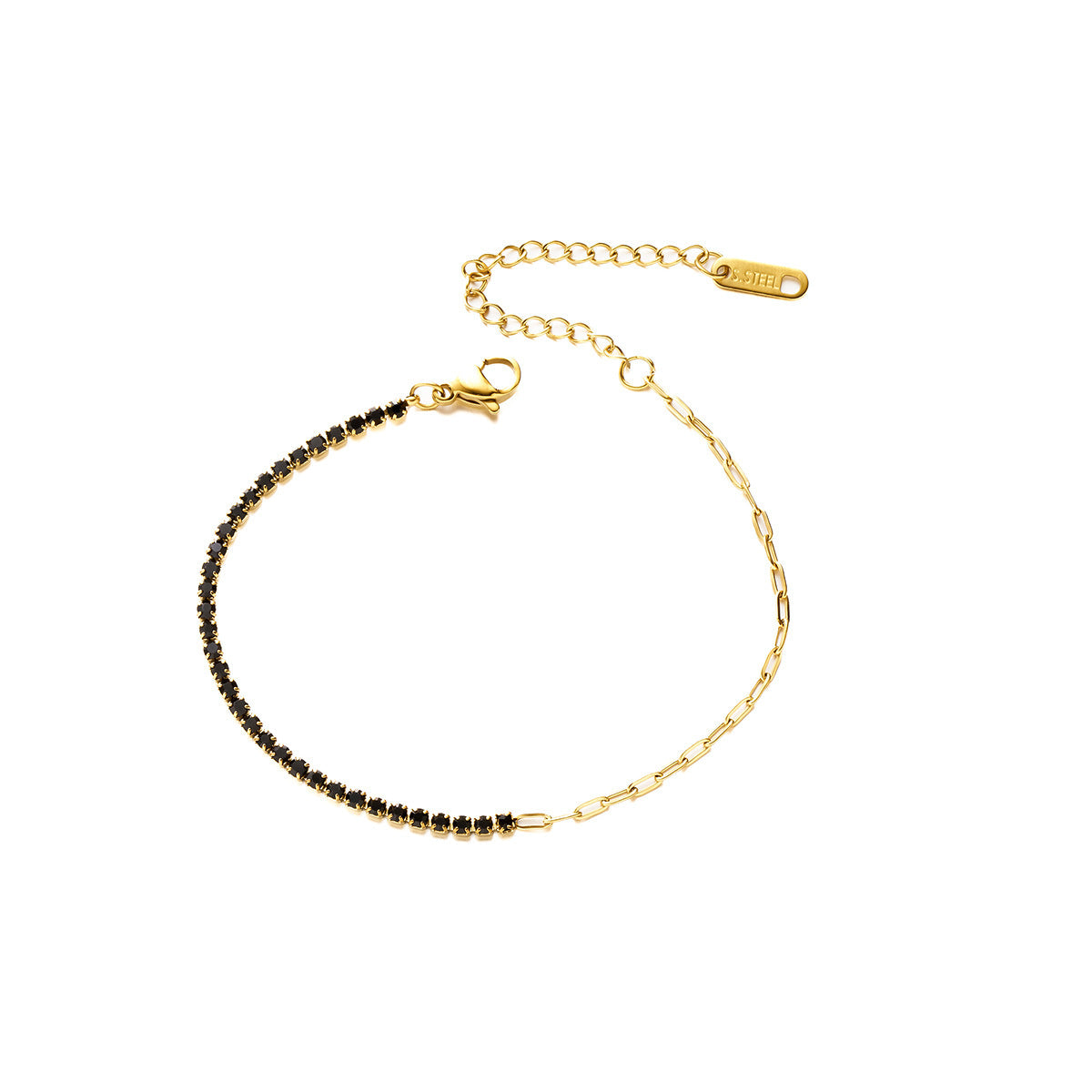 18K Gold Plated Zircon Cross Bracelet