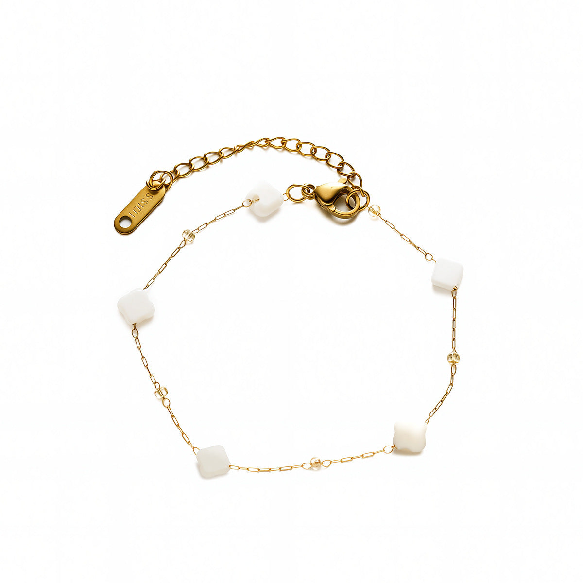 Natural Stone 18K Gold Bracelet