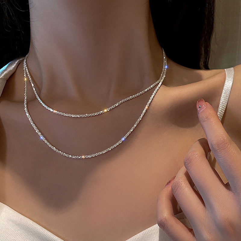 Sparkling Cauliflower Collarbone Necklace