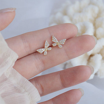 Butterfly stud earrings