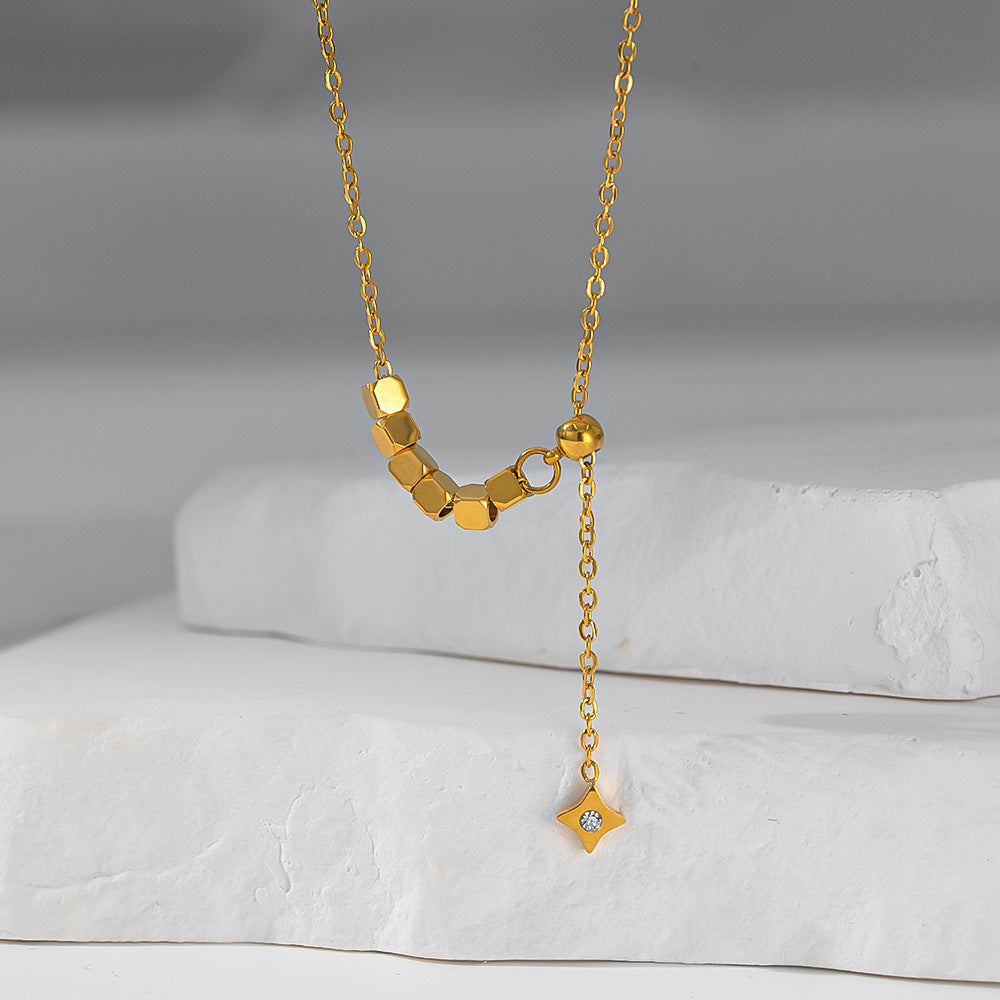 Stainless Steel Star Tassel Necklace
