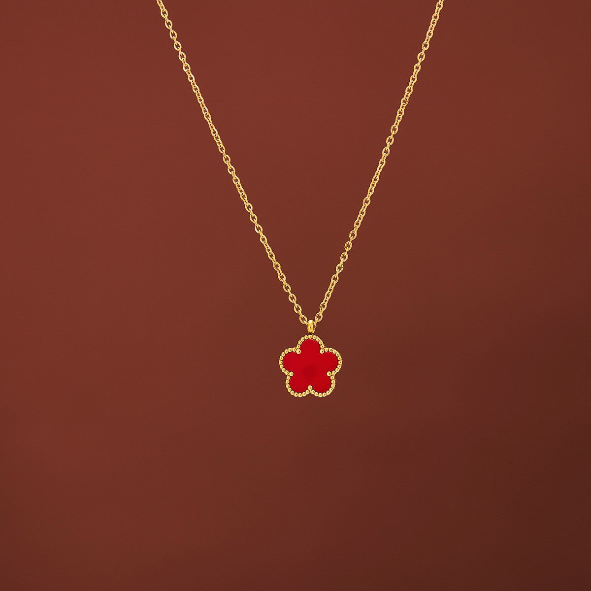 Clover Flower Titanium Steel Necklace