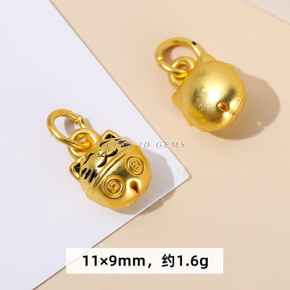 Ancient gold bell lotus abacus pendant