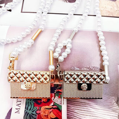 Pearl chain messenger bag waist chain