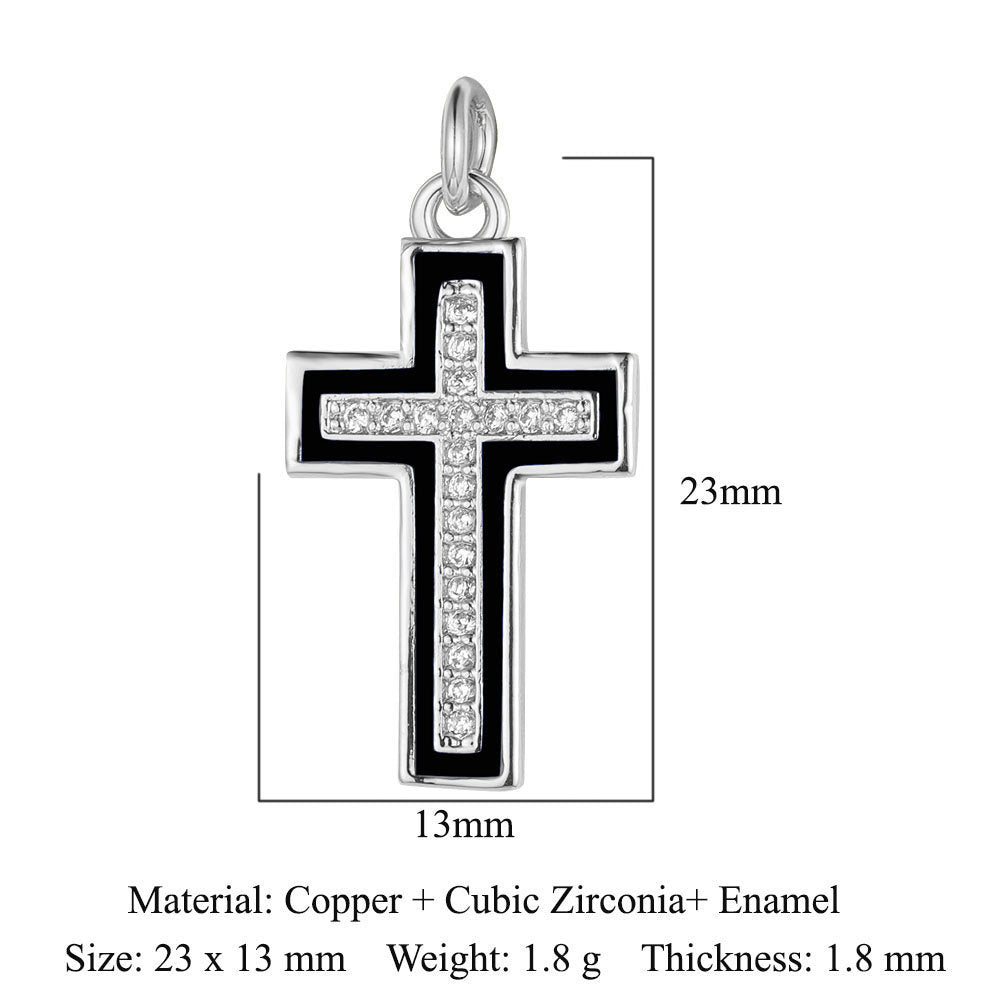 Colgante de cobre y circonita con ángel virgen 