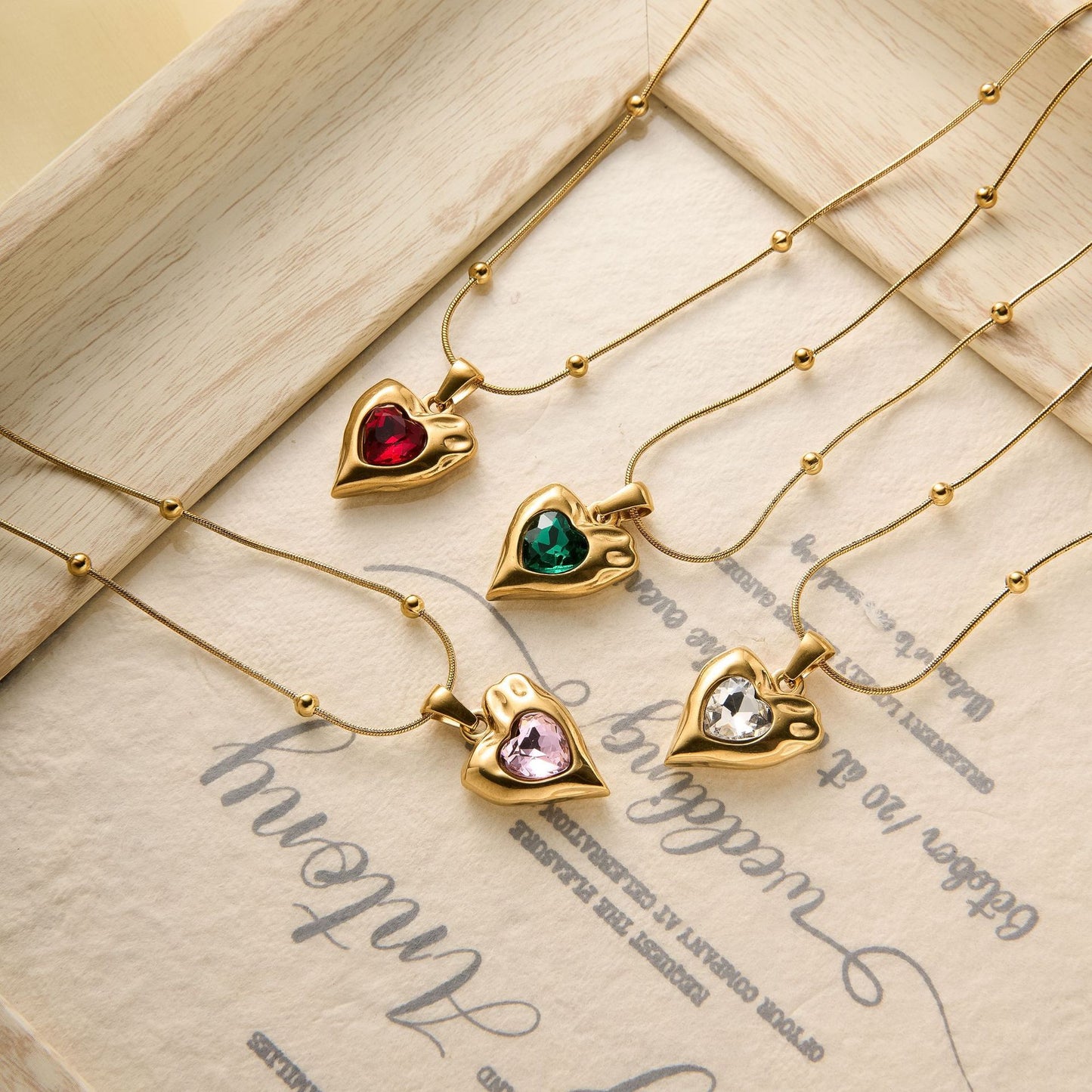 Stainless Steel Irregular Heart Necklace