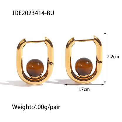 Green agate earrings