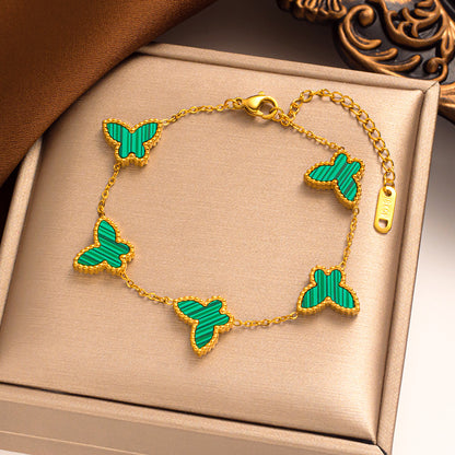 Butterfly Titanium Steel Bracelet - Trendy & Versatile Design