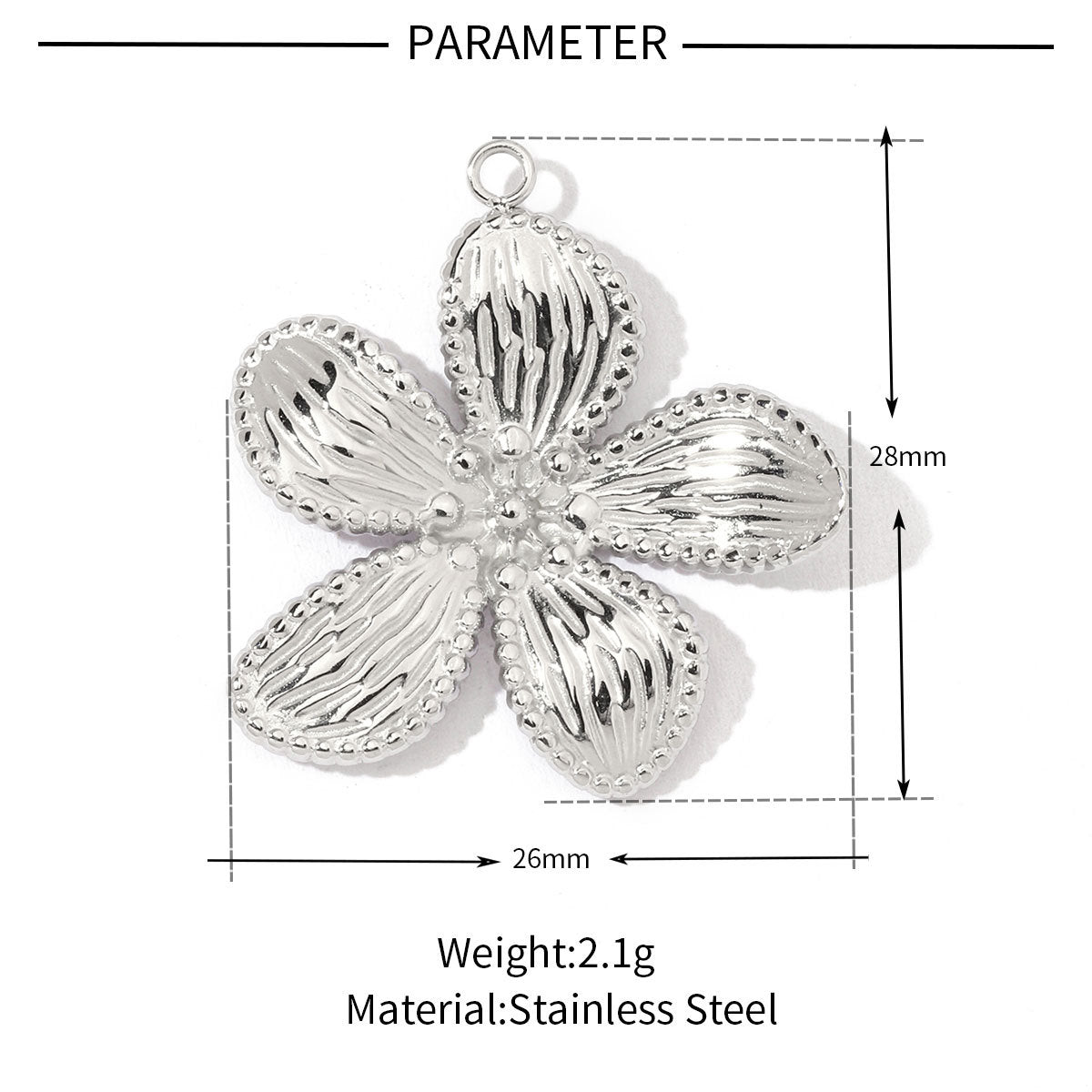 Geometric round love titanium steel pendant accessories