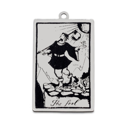 5 pcs/bag Tarot titanium steel pendant retro