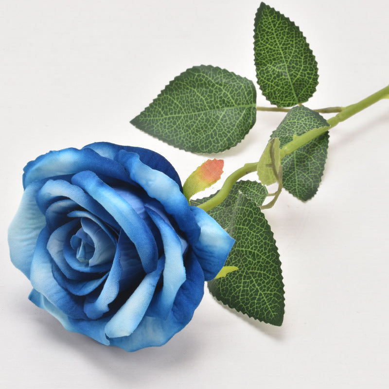 Simulation velvet rose single