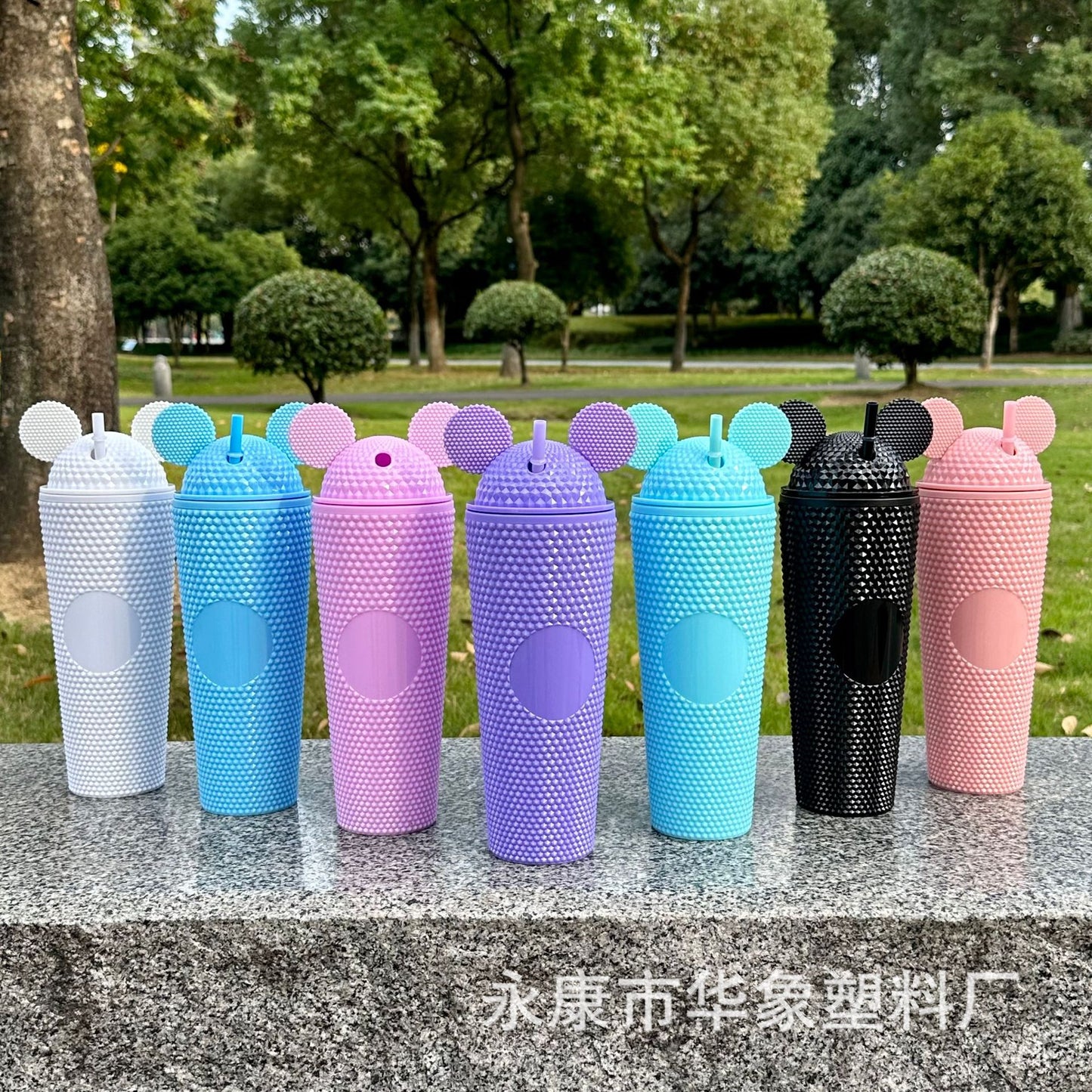 710ML Cat Ear Durian Cup Straw Cup