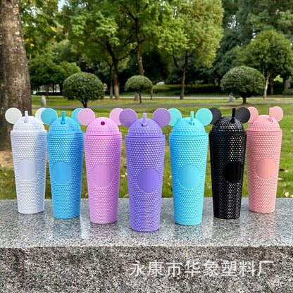 710ML Cat Ear Durian Cup Straw Cup