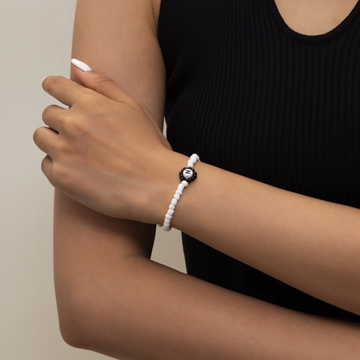 Acrylic letter beaded necklace