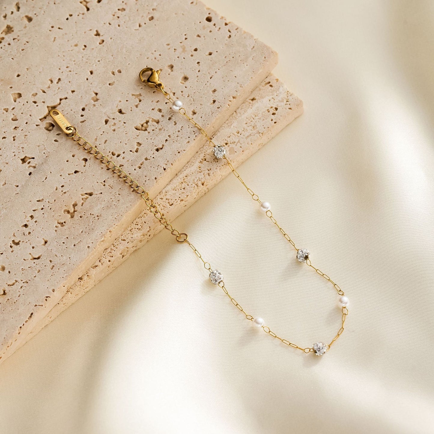 Summer 18K Titanium Steel Star Pearl Bracelet