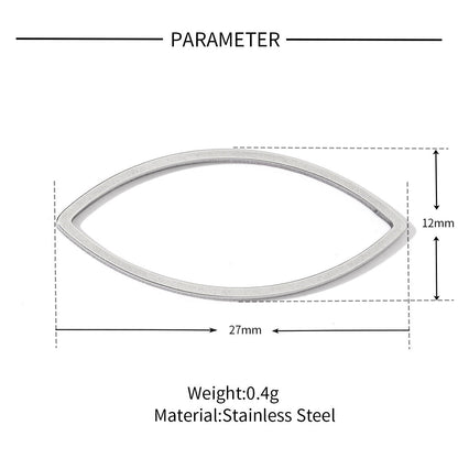 20 pcs/pack Geometric triangular round titanium steel pendant
