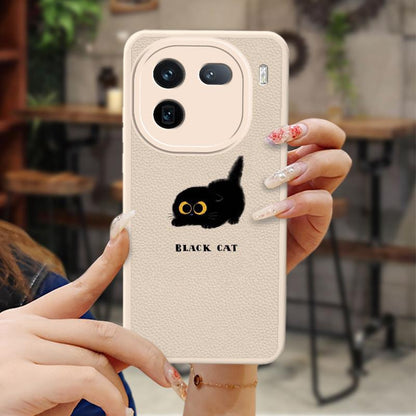 VIVO IQOO12 Pro Raised Lens Protector Nordic Minimalist Dustproof Leather Couple