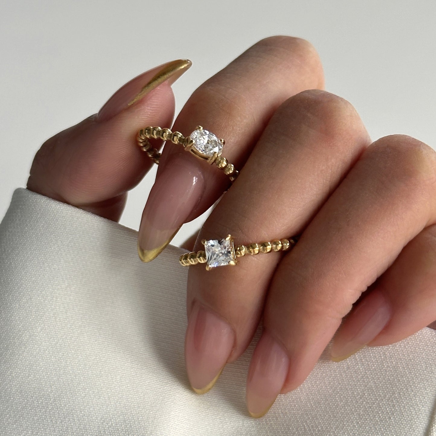 Women's Titanium Steel Full-Diamond Ring — Elegant Versatile Wholesale