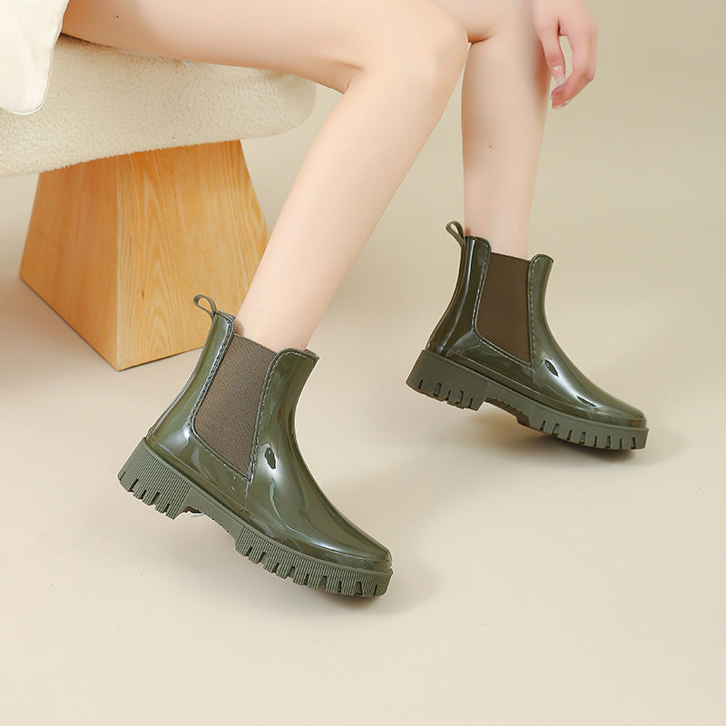 Elastic rain shoes women's fashion