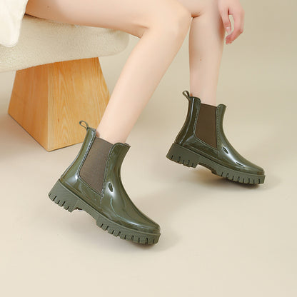Elastic rain shoes women's fashion