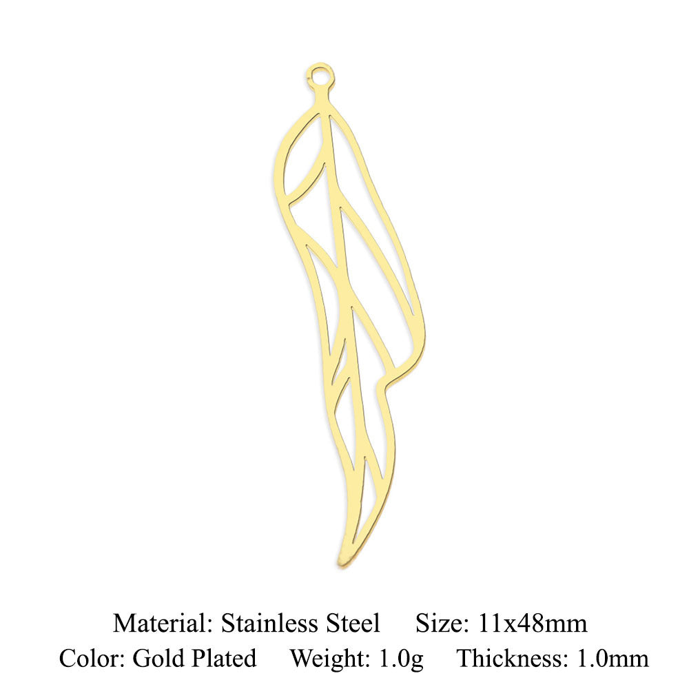 5 pcs/pack, mushroom flower titanium steel pendant.