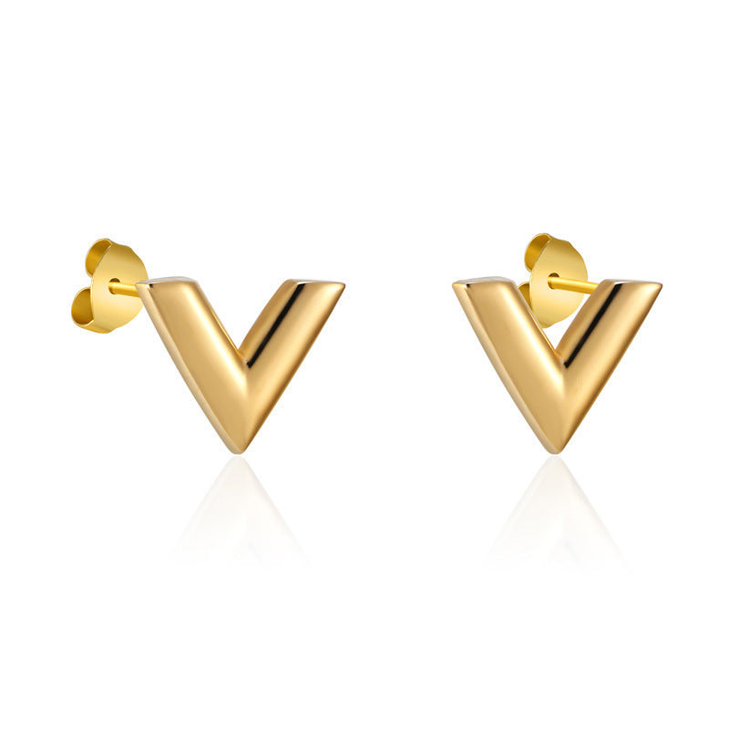 V letter necklace