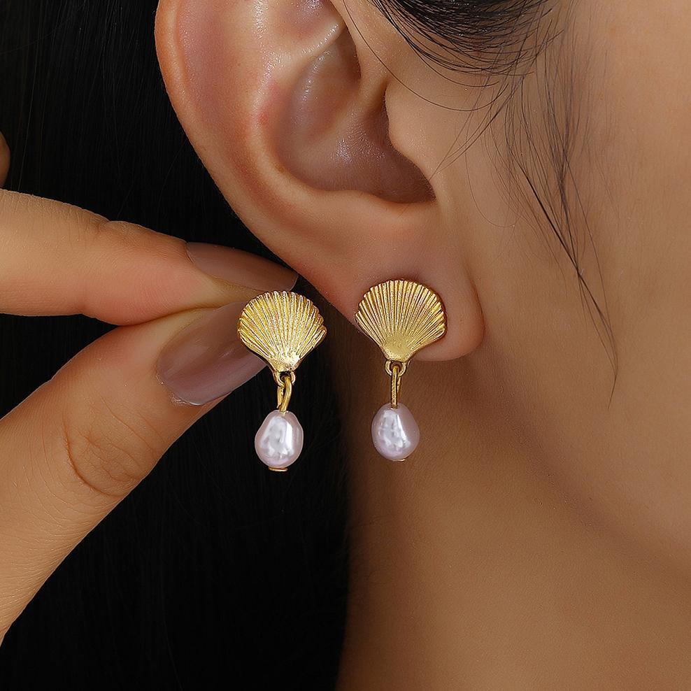 Pearl Starfish Stud Earrings