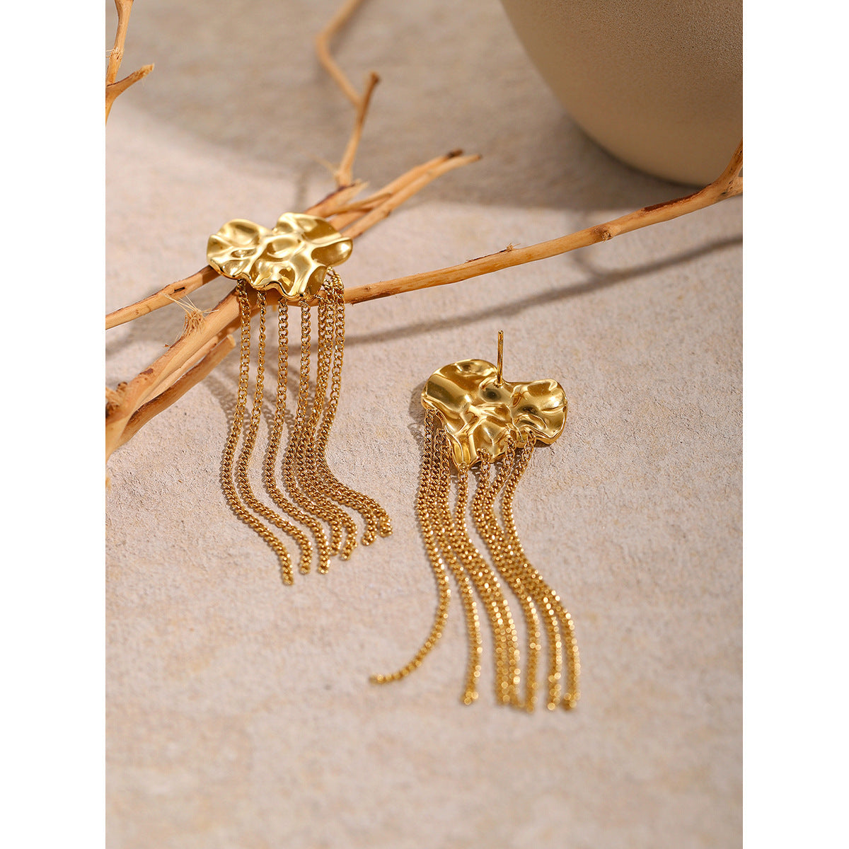 Heart Tassel Earrings