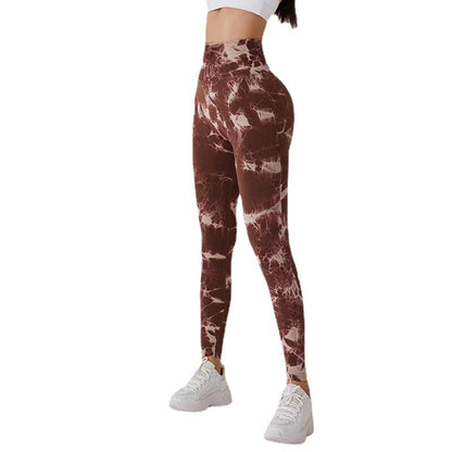 Pantalones de yoga con control de barriga y cintura alta sin costuras 