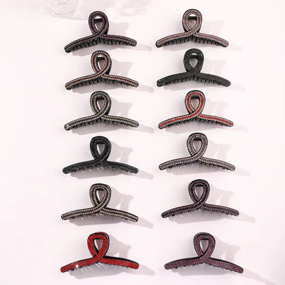 Korean High-End Claw Clip with Rhinestones Bow