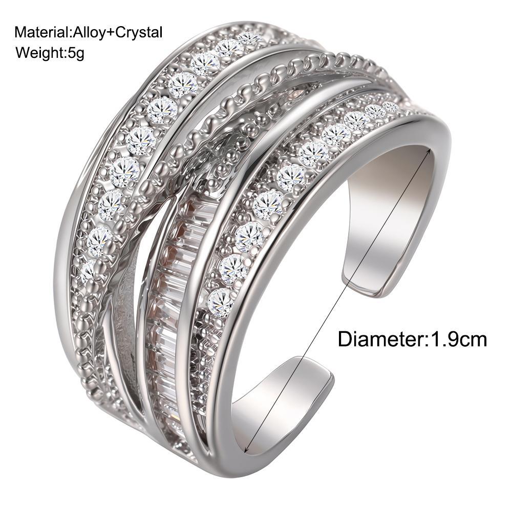 Zircon Geometric Open Ring