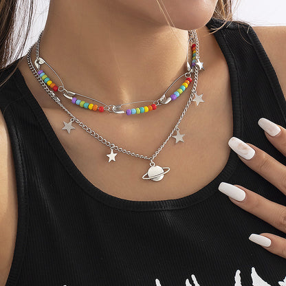 Collar versátil con borlas de Simple Planet 