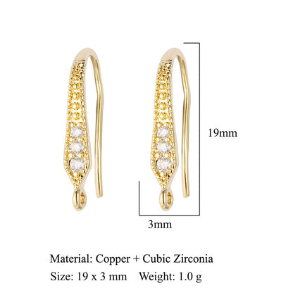 Water drop bee butterfly women's copper ear buckle