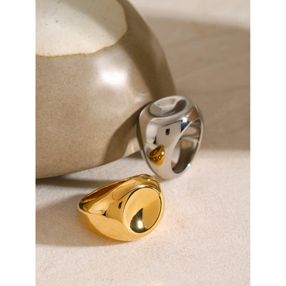18k gold stainless steel ring