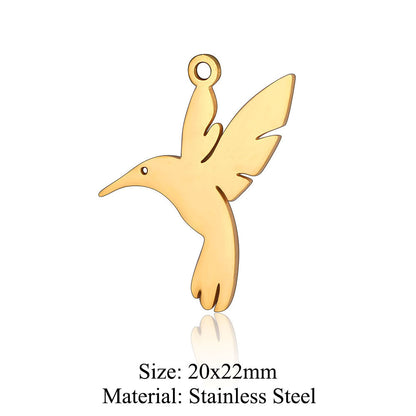 5 pcs/bag wings butterfly titanium steel pendant moth DIY