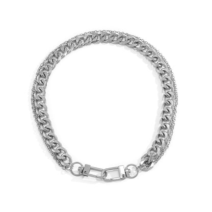 Thick chain mix and match keychain necklace