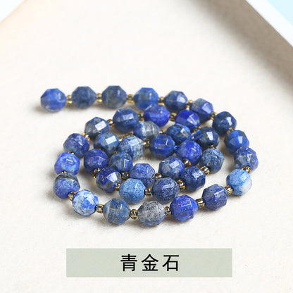 Crystal agate cut olive beads loose beads